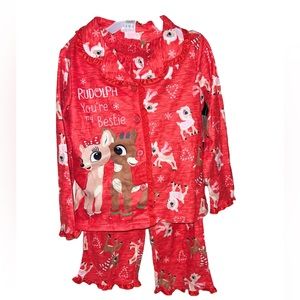 Girl Rudolph Red nose Pijama set